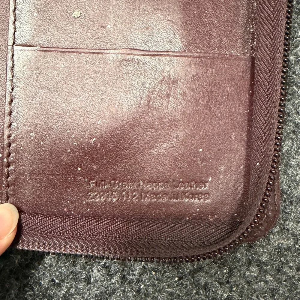 Franklin Covey Burgundy Leather 6 ring planner